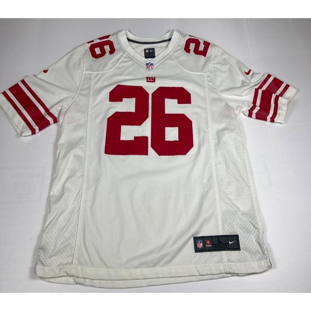 Nike Men L Saquon Barkley New York Giants White Game Jersey - Picture 1 of 10
